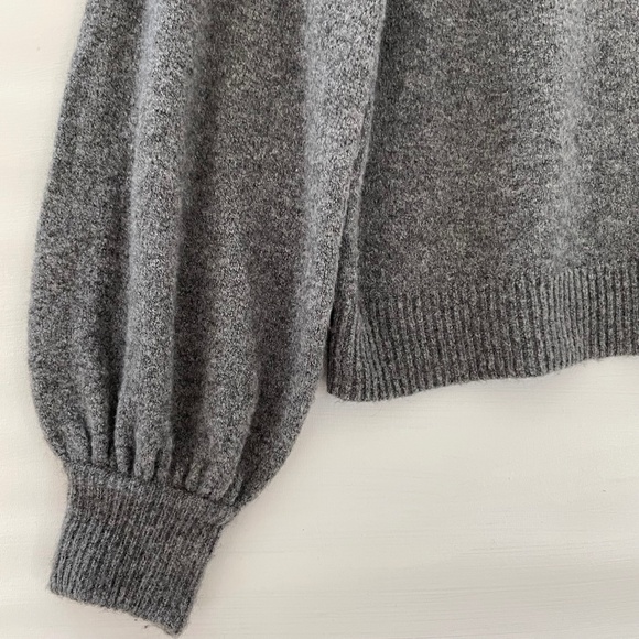 Madewell Alpaca Wool Blend Balloon Sleeve Sweater S Monochrome Capsule Wardrobe - Picture 6 of 11